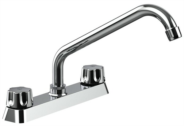 MEZCLADORA DE 8" PARA FREGADERO CON CUELLO DE 10" 