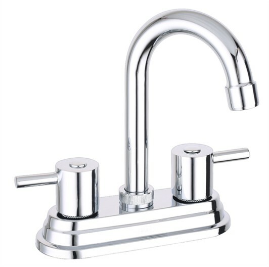 MEZCLADORA DE 4" PARA LAVABO CON CUELLO ALTO