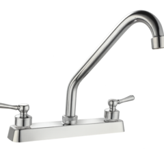 MEZC. P/FREGADERO DE 8" CON CUERPO DE ACERO INOX. SUS 304