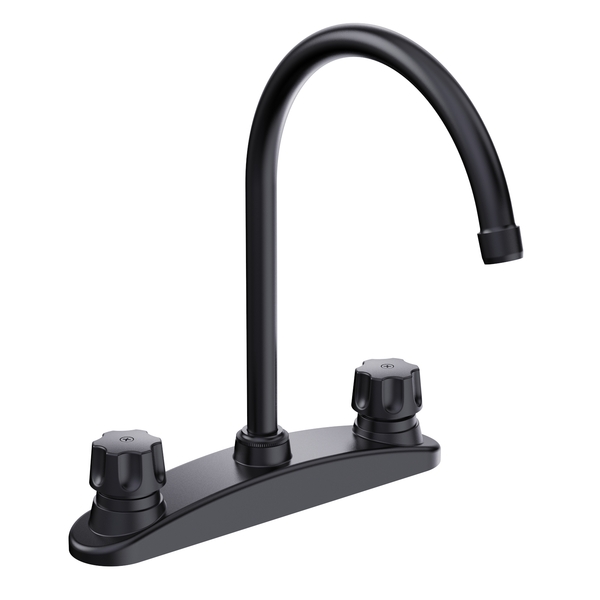 MEZC. P/FREGADERO DE 8" C/AEREADOR Y CUBIERTA (PISO) COLOR NEGRO MATE