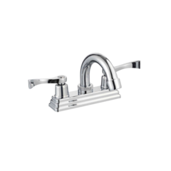 MEZCLADORA DE 4" PARA LAVABO CUELLO CORTO Y CUERPO DE ACERO INOX. SUS 304