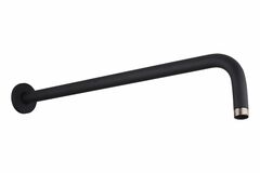 BRAZO REDONDO DE 20" PARA REGADERA Y CHAPETÓN EN ACERO INOX. 304 NEGRO