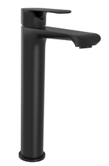 MONOMANDO ALTO PARA LAVABO DE LATÓN ACABADO NEGRO