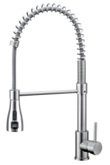 MONOMANDO PARA FREGADERO EN ACERO INOX 304 CON ROCIADOR INTELIGENTE DOBLE FUNCIÓN 